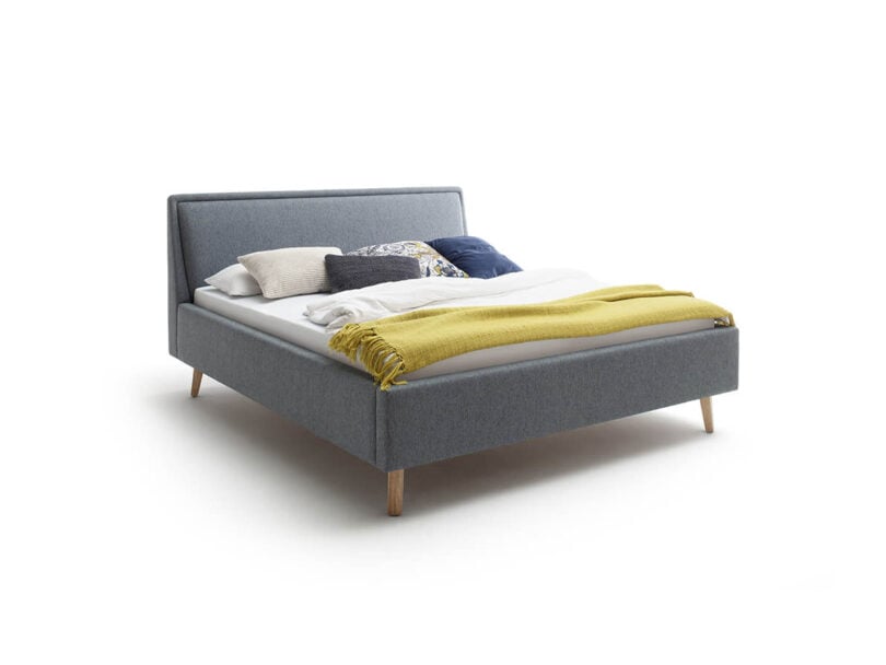 Čalúnená posteľ deria 180 x 200 cm modrá
