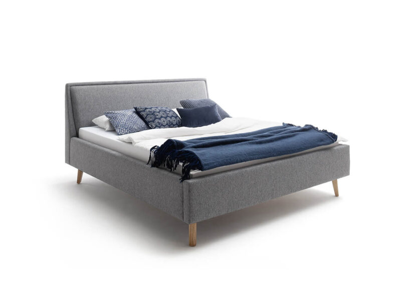 Čalúnená posteľ deria s úložným priestorom 180 x 200 cm sivá