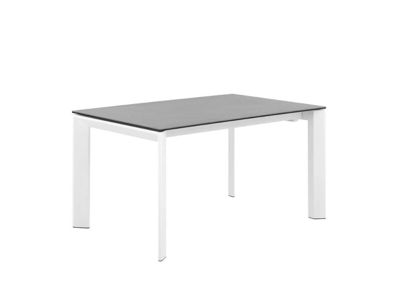 Rozkladací stôl sallie 140 (200) x 90 cm sivo-biely