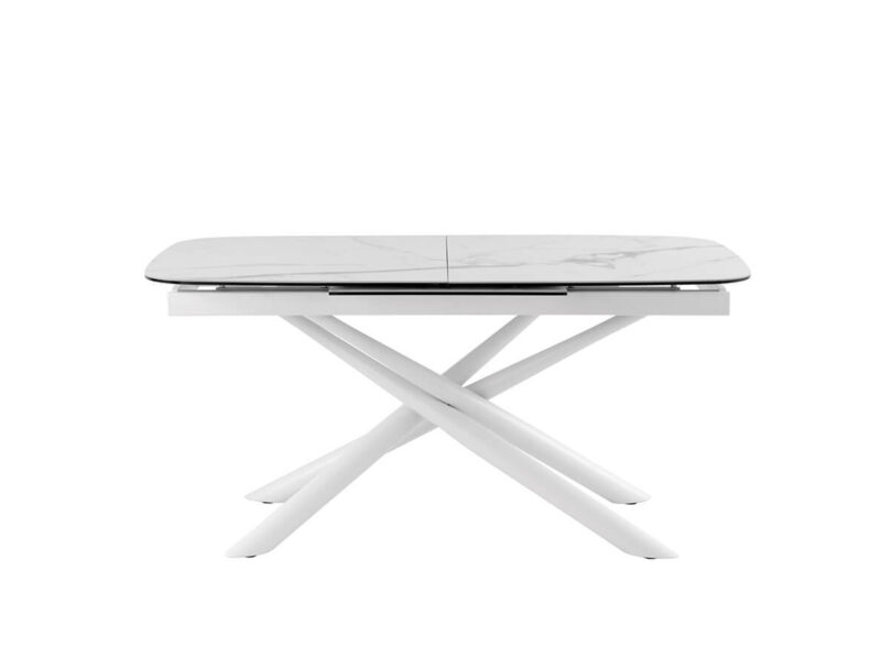 Rozkladací stôl sena 160 (200) x 95 cm biely