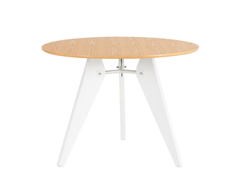 Okrúhly stôl nera Ø 100 cm bielo-hnedý