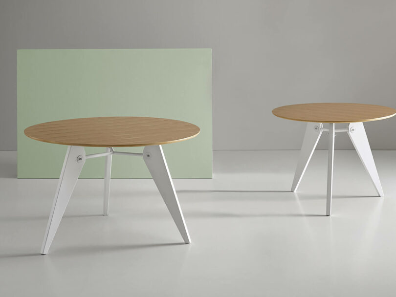 Okrúhly stôl nera Ø 120 cm bielo-hnedý