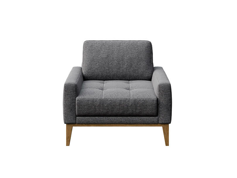 KRESLO MUSSO TUFTED tmavosivé