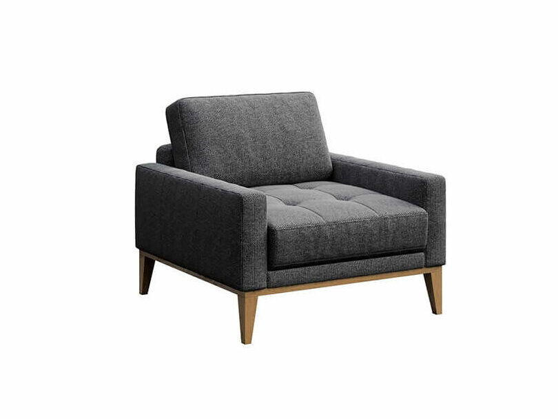 KRESLO MUSSO TUFTED tmavosivé