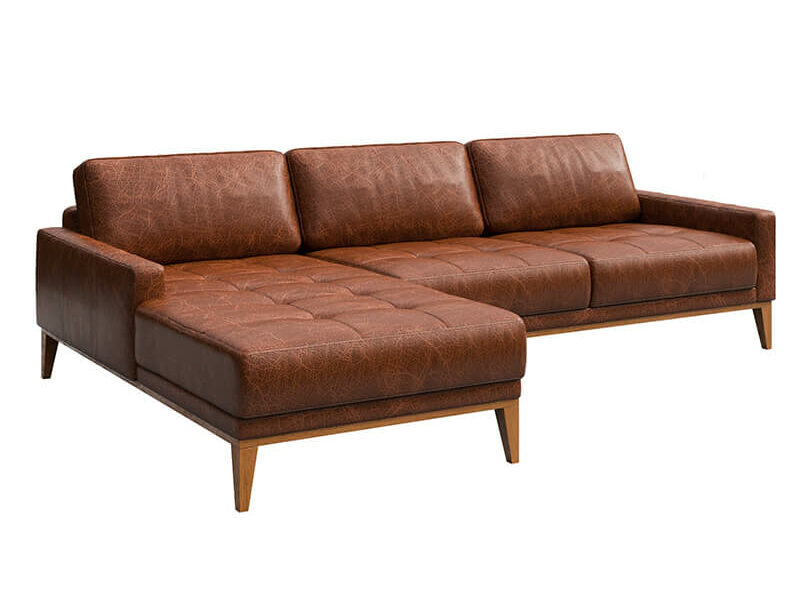 ROHOVÁ POHOVKA MUSSO TUFTED COGNAC ĽAVÁ