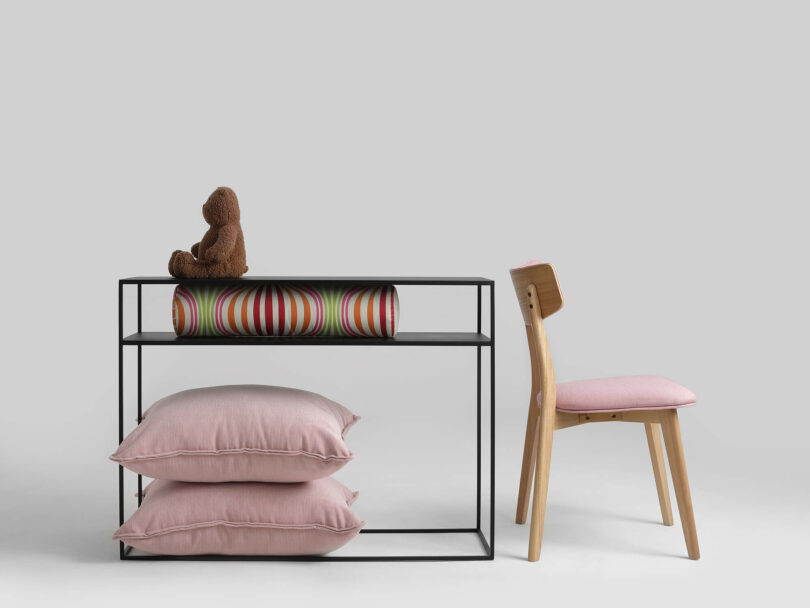 KOVOVÁ KONZOLA TENSIO 2 FLOOR 100 X 35 ČIERNA