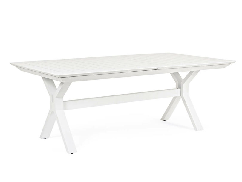 Záhradný rozkladací stôl nekyo 200 (300) x 110 cm biely