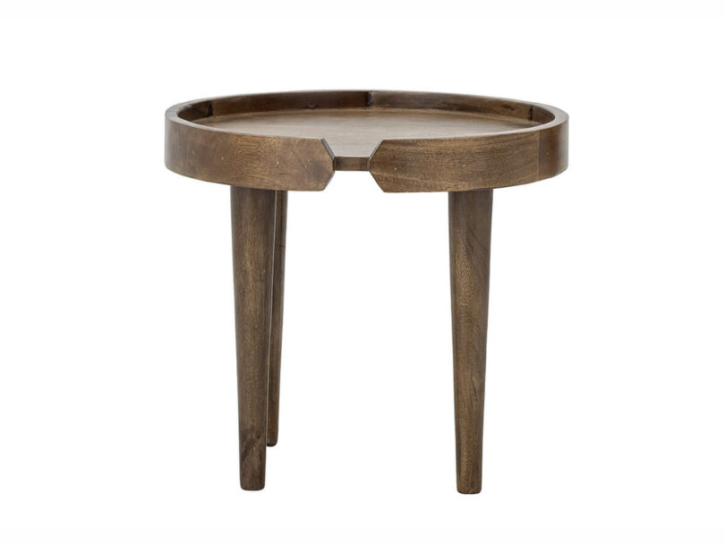 Odkladací stolík fersa Ø 50 cm hnedý