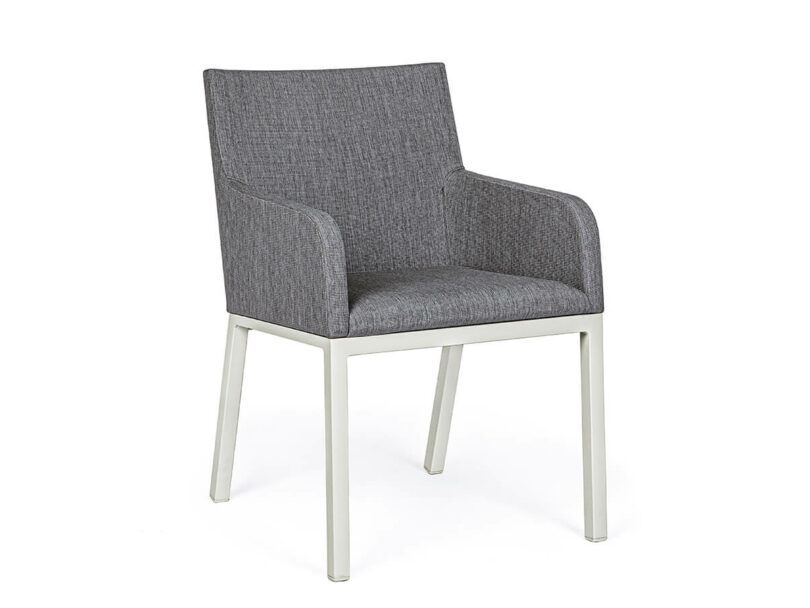 Záhradná stolička newo šedo-biela