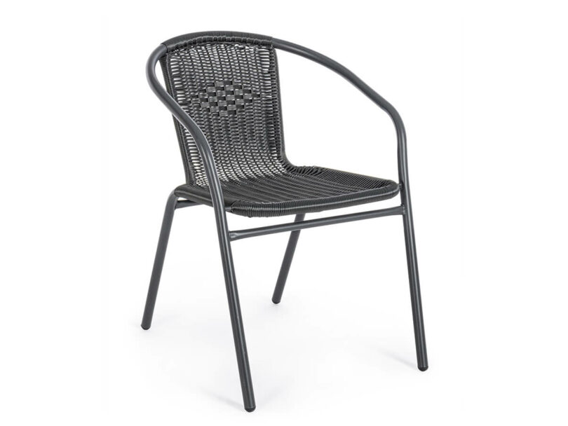 Záhradná stolička relipo čierna