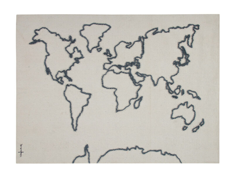 Závesná plátená mapa hango béžová