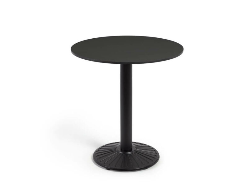 Záhradný stôl ariet Ø 68 cm čierny