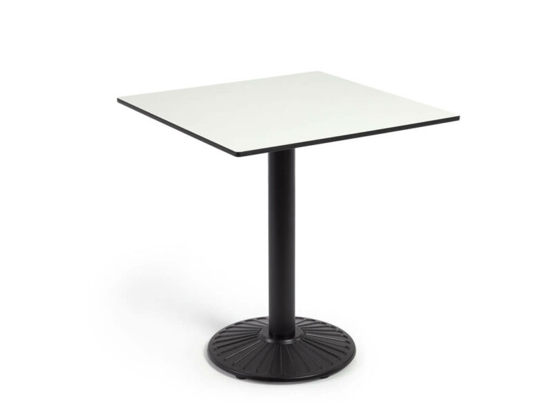 Záhradný stôl ariet 68 x 68 cm čierno-biely