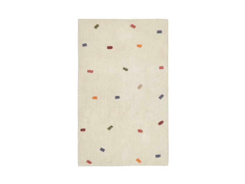 Detský koberec aniafi 90 x 150 cm biely