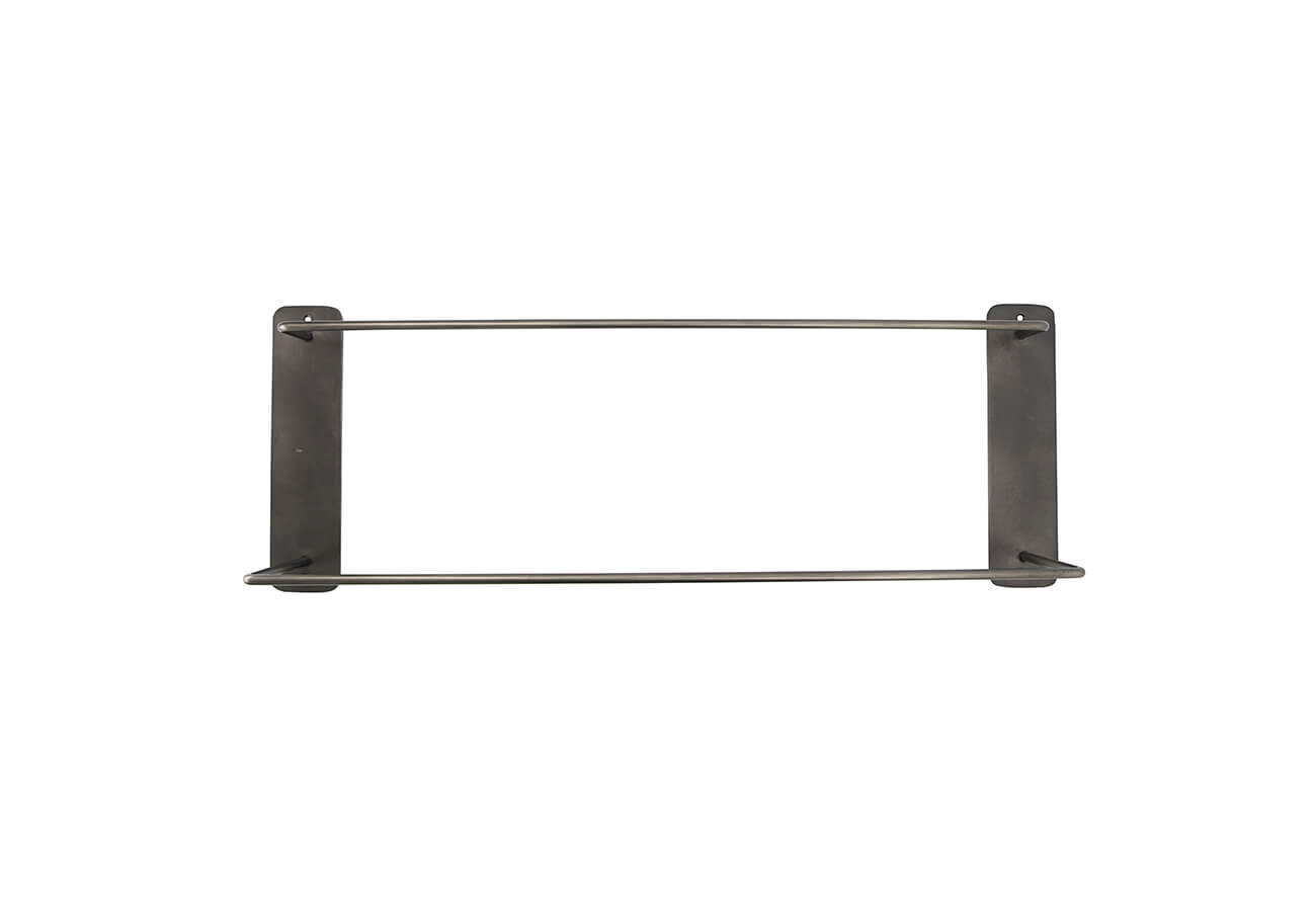 Dvojitý vešiak na uteráky bito 60 cm čierny