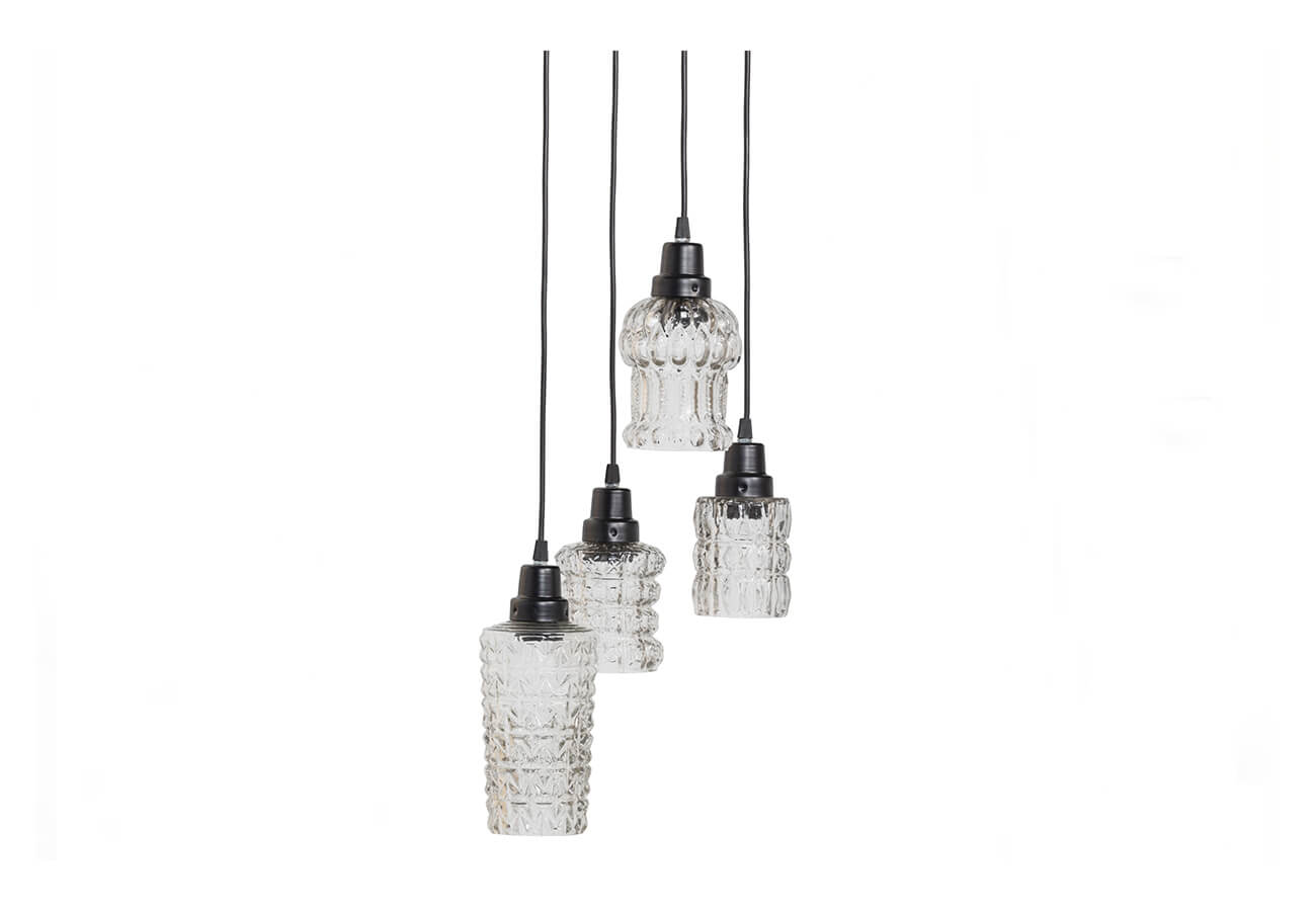 Stropná lampa hengo priehľadná