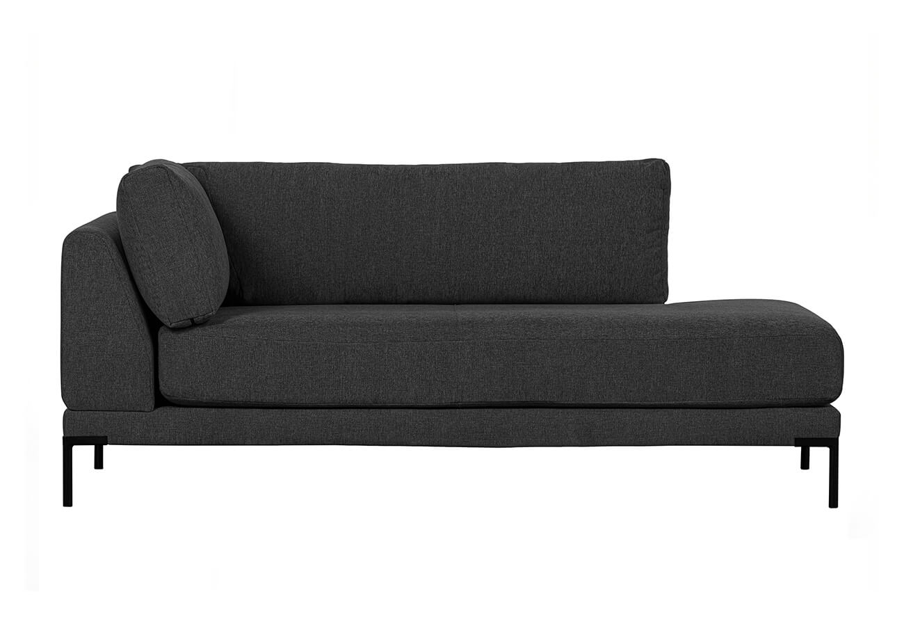 Rohový modul lupoco 200 cm ľavý čierny