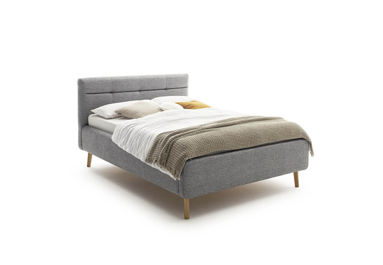 Dvojlôžková posteľ anika s úložným priestorom 180 x 200 cm sivá