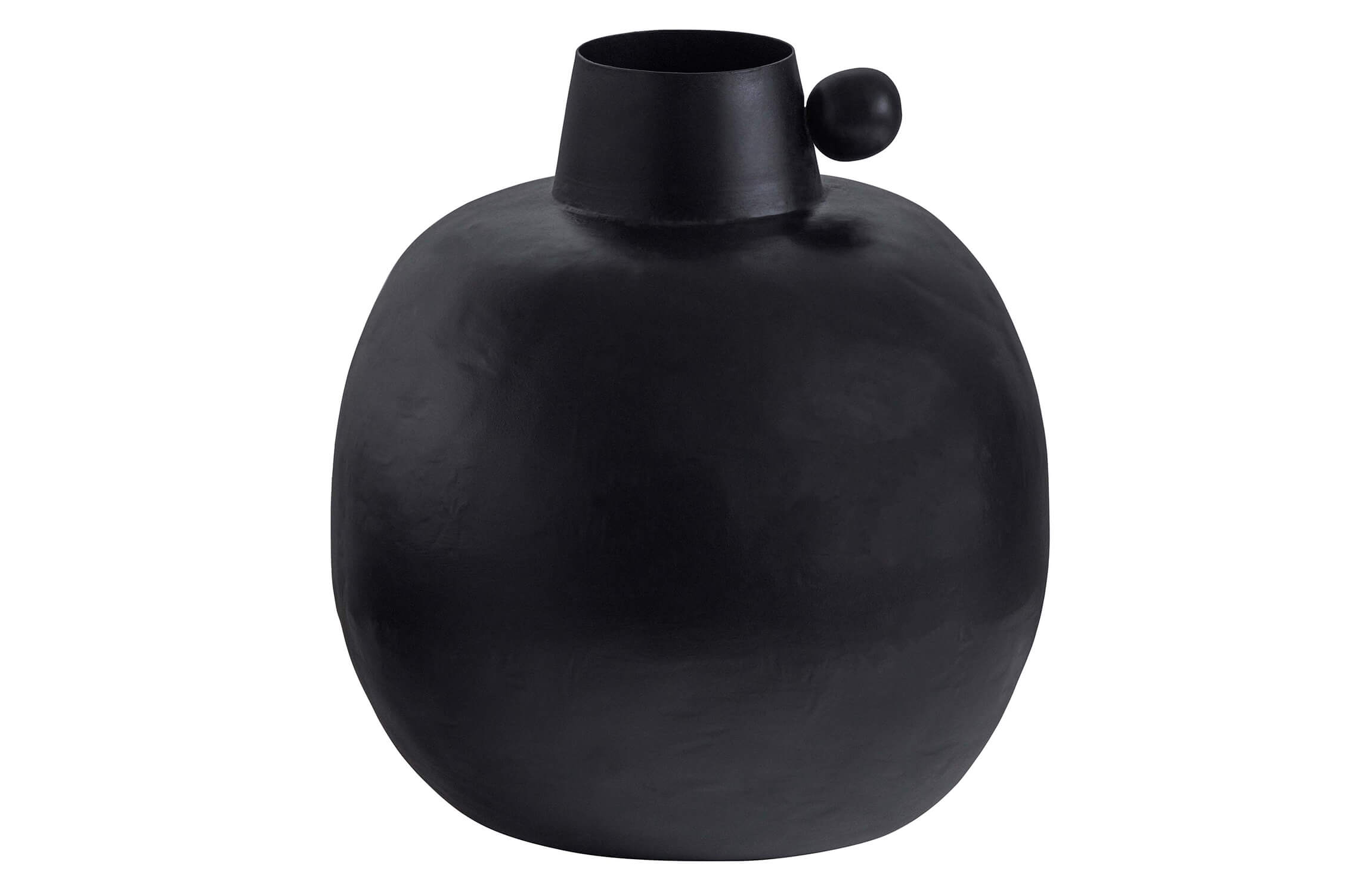 Kovová váza katita čierna