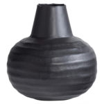 Kovová váza ruji Ø 24 cm čierna