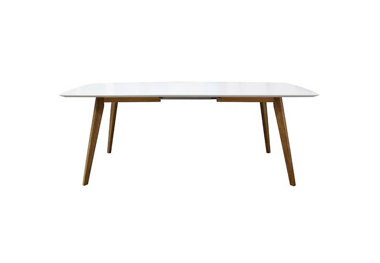 Rozkladací jedálenský stôl base 160 (205) x 95 cm biely