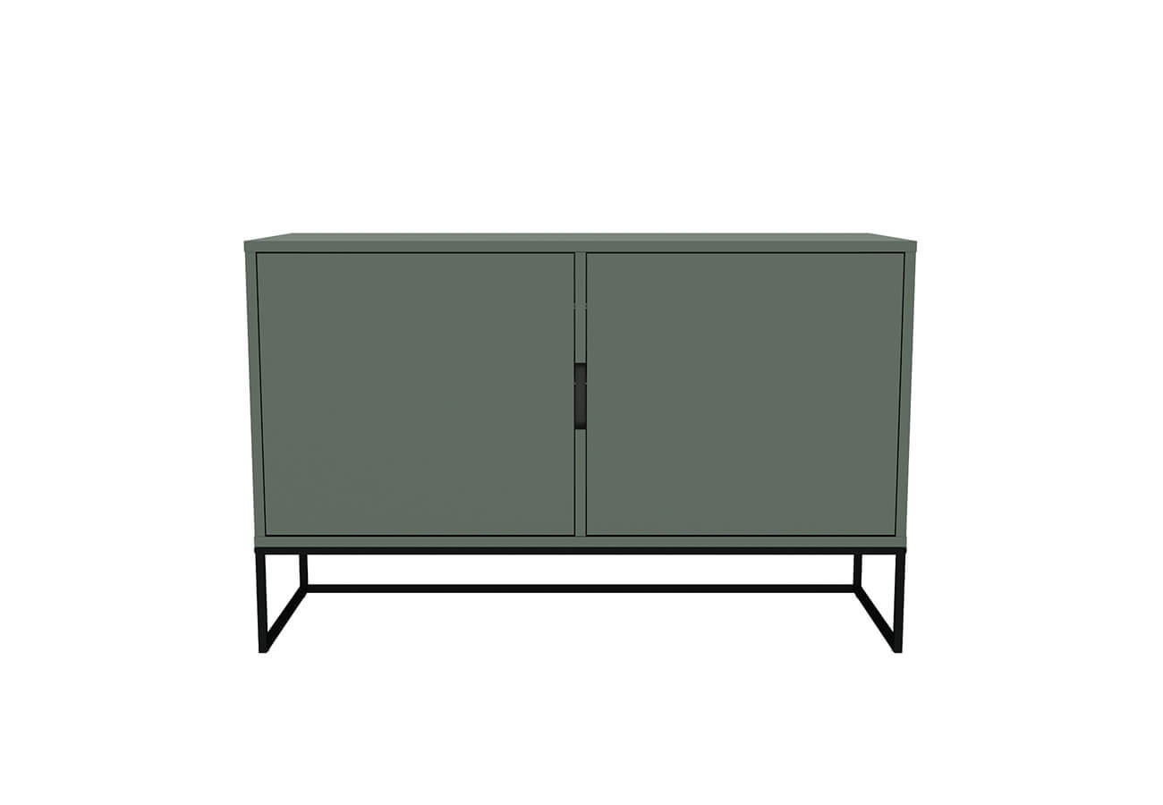 Komoda pili 118 x 76 cm sivozelená