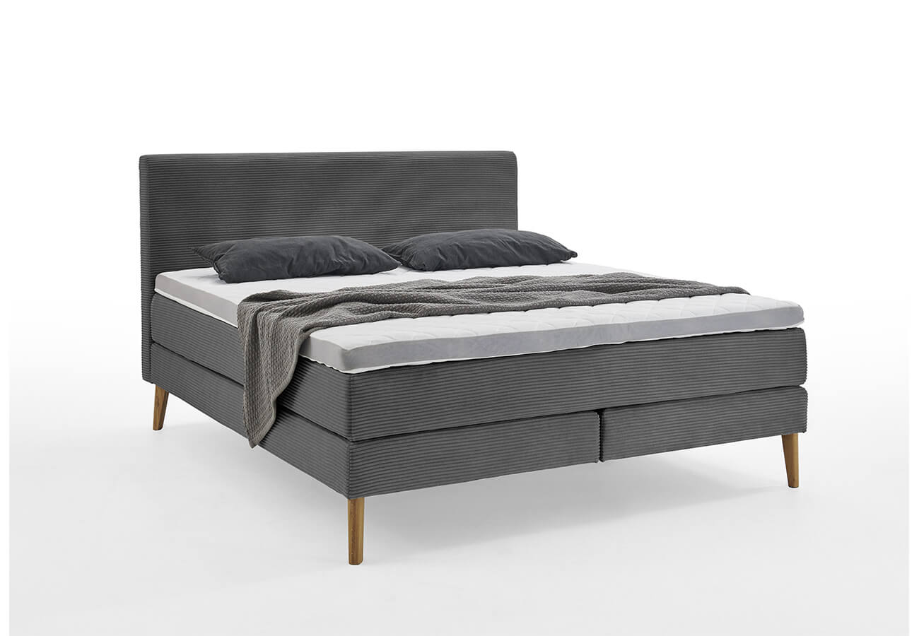 Boxspring posteľ elina 140 x 200 cm menčester sivá
