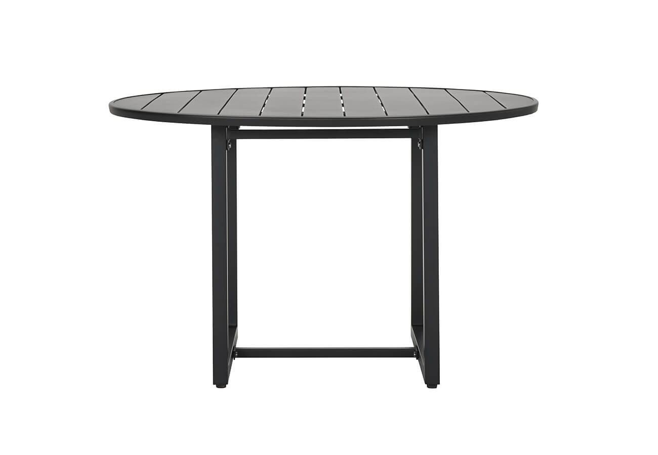 Záhradný okrúhly stôl hallo Ø 120 cm čierny