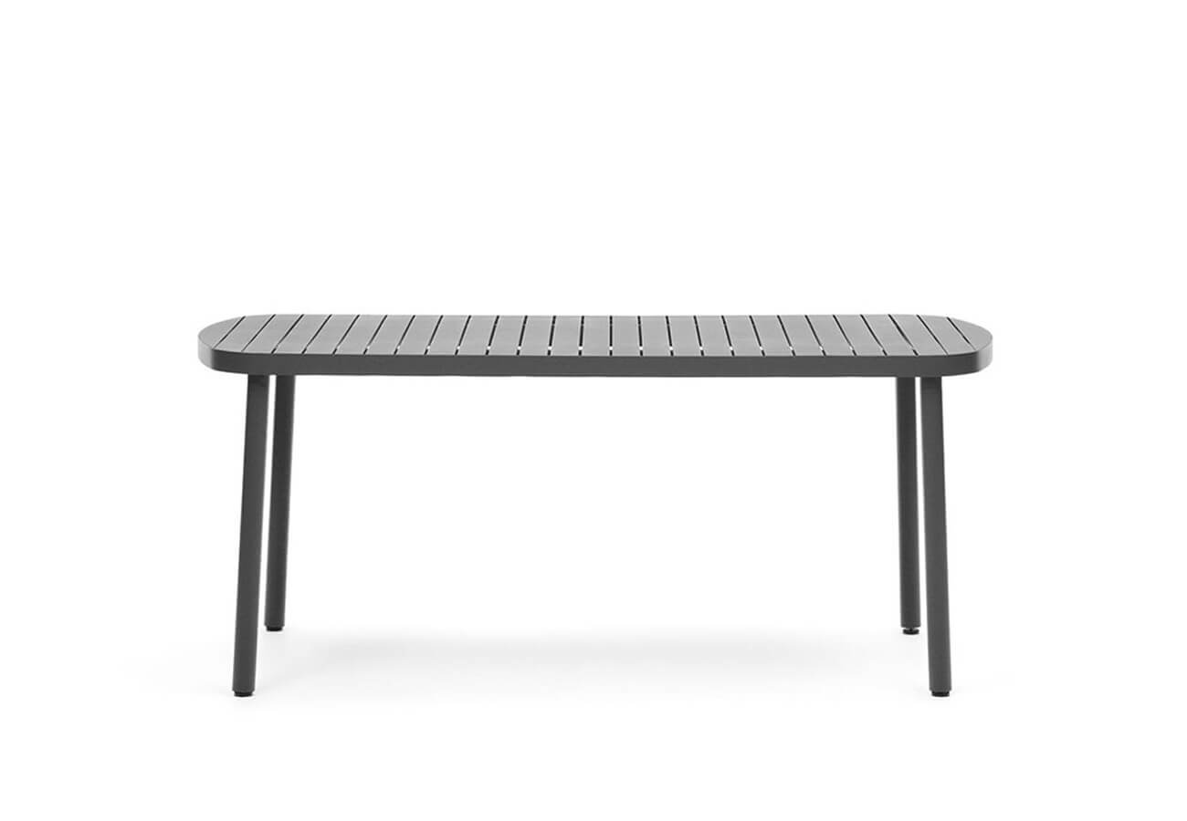 Záhradný jedálenský stôl colnos 180 x 90 cm sivý
