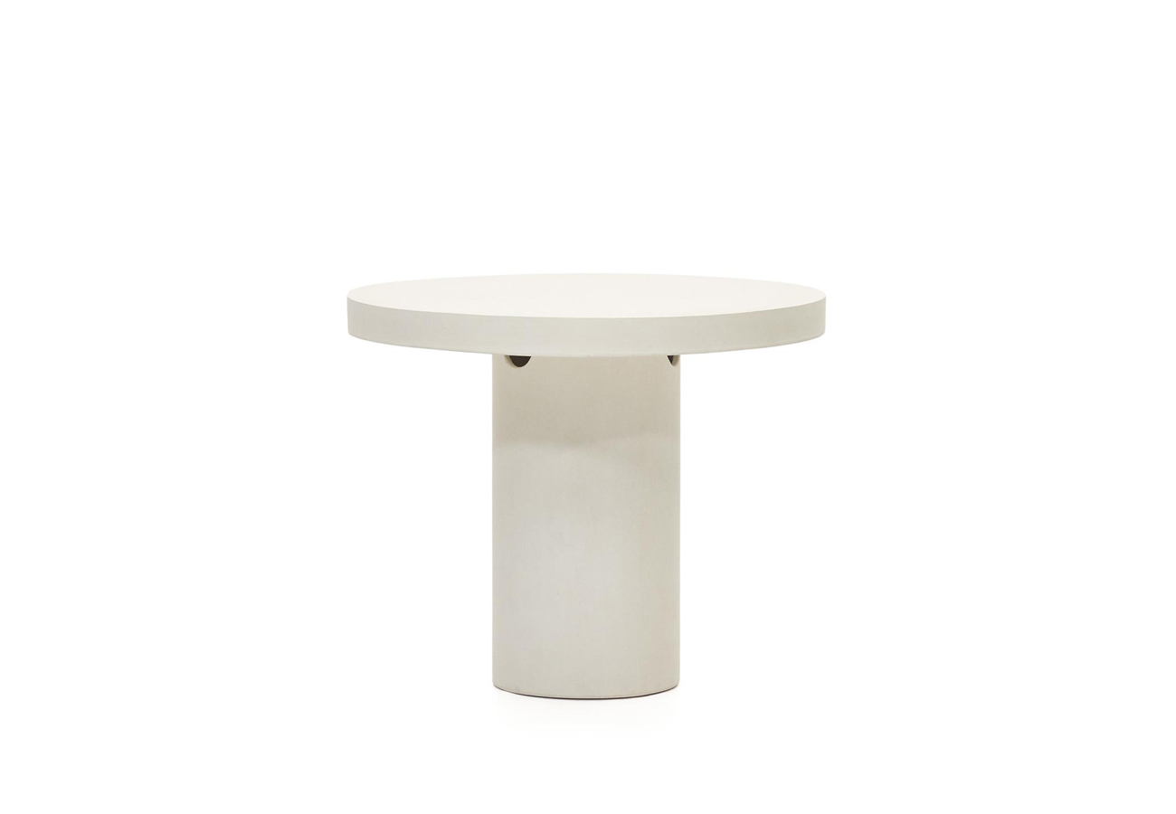 Záhradný okrúhly stôl Blava Ø 90 cm biely