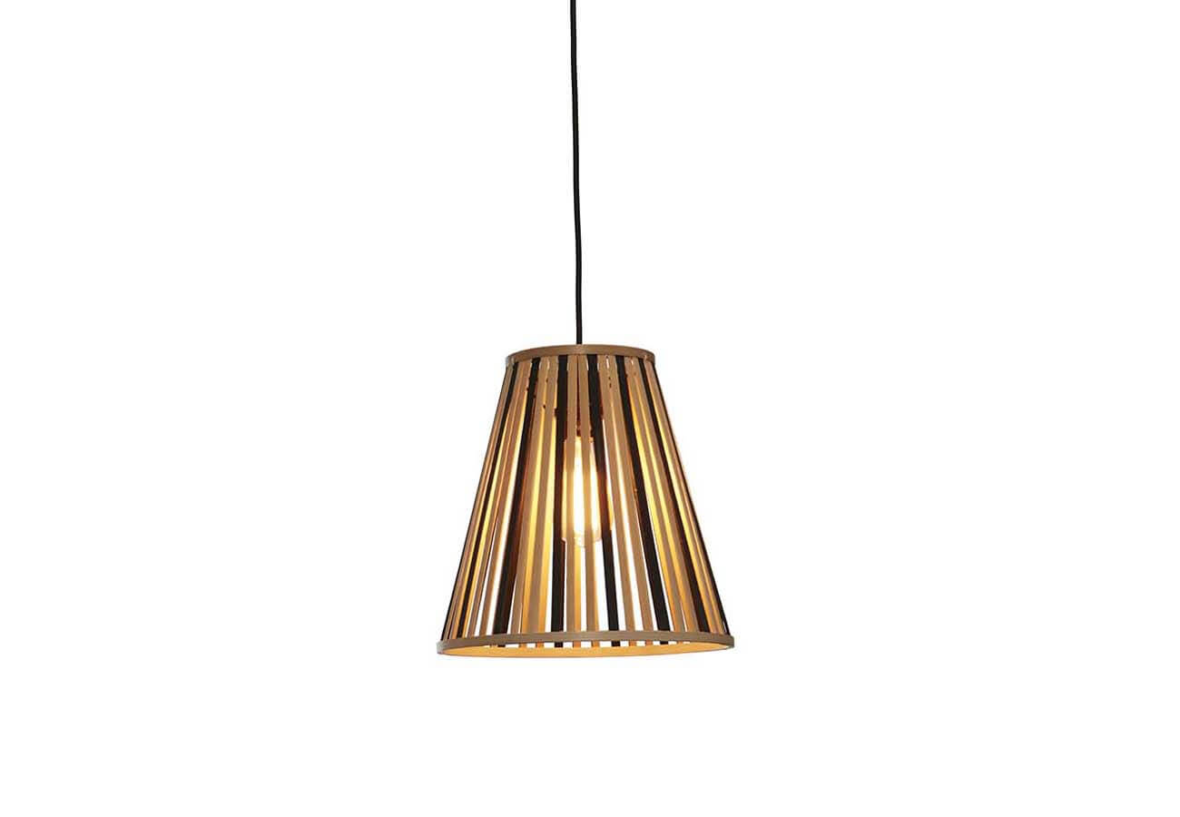 Stropná visiaca lampa merapi s prírodná/čierna
