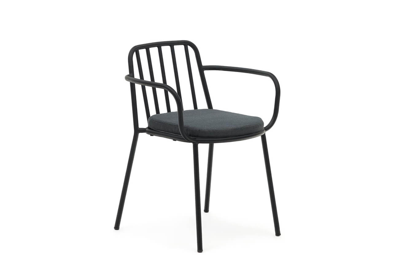 Záhradná stolička manta čierna
