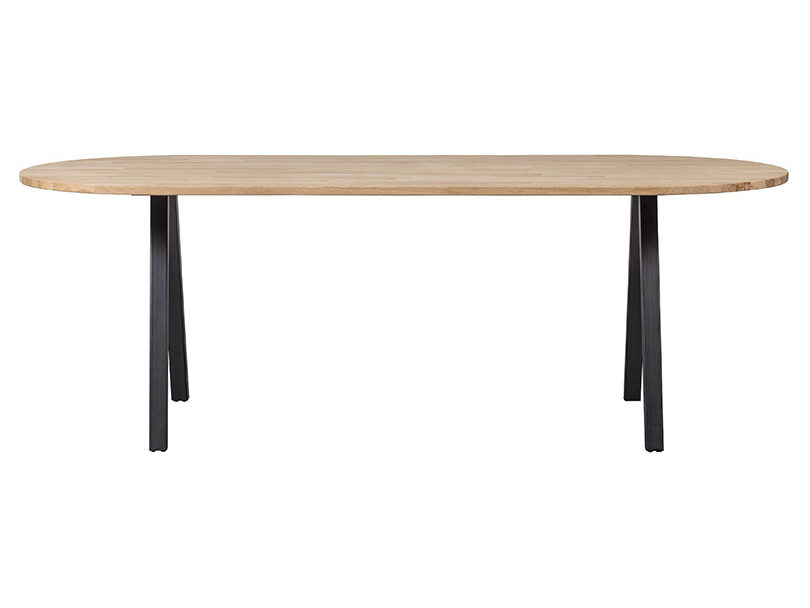 Oválny jedálenský stôl tablo 220 x 90 cm prírodný