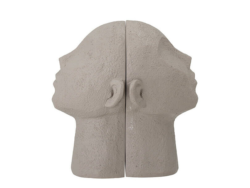Sada dvoch sôch Bookend sivá