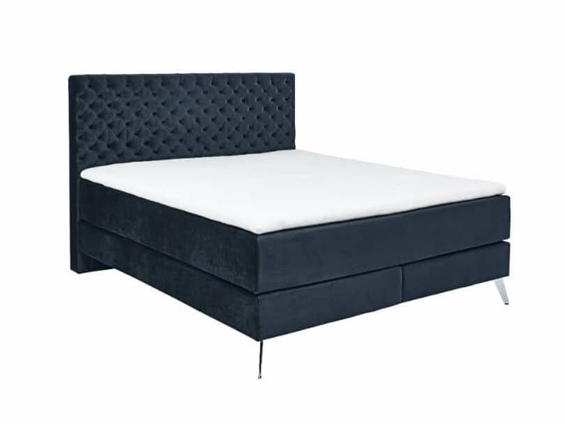 BOXSPRING POSTEĽ OLIVER 160 X 200 TMAVO MODRÁ